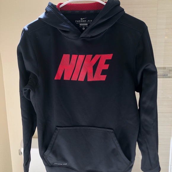 black and red nike hoodie